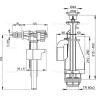Выпускной комплект ALCAPLAST с двойной кнопкой, впускной механизм А 15, 3/8''