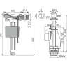 Выпускной комплект ALCAPLAST SA08AK 1/2