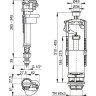 Выпускной комплект ALCAPLAST SA2000 1/2