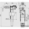 Выпускной комплект ALCAPLAST SA2000 CHROM со стоп кнопкой, 1/2